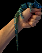 3D Printed Lizard Large Reptile Fidget - Articulated Lizard, Anxiety Stress Relief, ADHD & Autism Friendly Bearded Dragon Fidget Pet