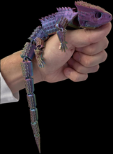 3D Printed Lizard Large Reptile Fidget - Articulated Lizard, Anxiety Stress Relief, ADHD & Autism Friendly Bearded Dragon Fidget Pet