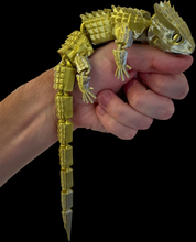 3D Printed Lizard Large Reptile Fidget - Articulated Lizard, Anxiety Stress Relief, ADHD & Autism Friendly Bearded Dragon Fidget Pet