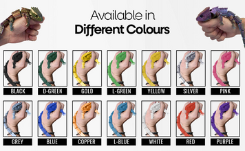 3D Printed Lizard Large Reptile Fidget - Articulated Lizard, Anxiety Stress Relief, ADHD & Autism Friendly Bearded Dragon Fidget Pet